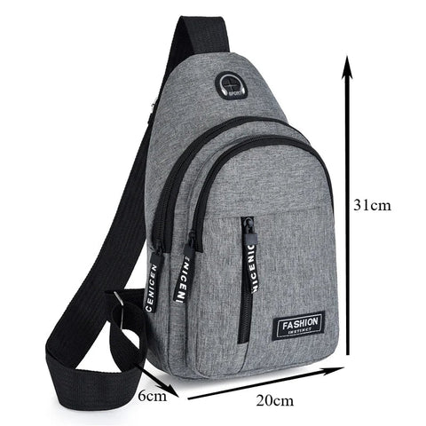 Chest Bags Men's One Shoulder Crossbody Bag Large Capacity Outdoor Sports Leisure Fashion Small Shoulder Bag Backpack Men's Zen fit plus
