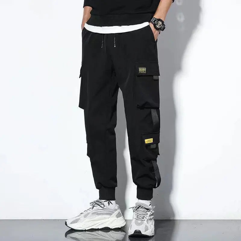 Classic Design Multi Flap Pockets Cargo Pants,Men's Loose Fit Drawstring Harem Cargo Jogger Pants oversized pants men and women Zen fit plus