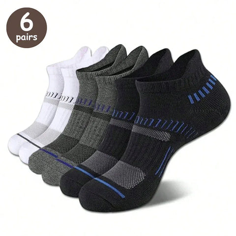 6/12 Pairs Colorful Men's Low Tub Socks Fashion Comfortable Autumn Classic Black Business Sock High-quality Men's Short Socks - Zen Fit Plus