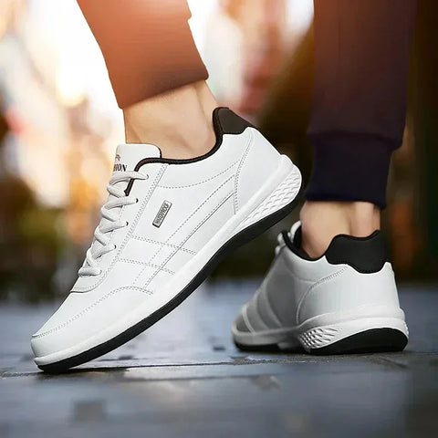 Shoes for Lace Up Footwear Vulcanized Men Leather Sneaker Waterproof Casual Comfortable Men's Sneaker Man Shoe Masculino - Zen Fit Plus