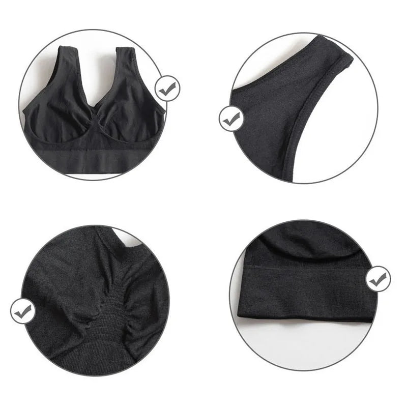 unlined Seamless Bra Vest Women sleep Underwear yoga sports Brassiere Big Size Top no sponge insert pad Bralette Zen fit plus