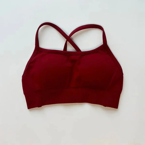 Dynamic Backless Sports Bra Women Seamless Yoga Top Bra Medium Support Padded Gym Crop Top Stretchy Fitness Sports Top Zen fit plus