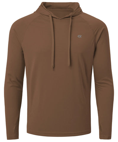 Summer Men's Long Sleeve UPF 50+ Hoodie Shirts, Rash Guard Quick Dry Lightweight T-shirt for Outdoor Jogger Sport Pullover Zen fit plus
