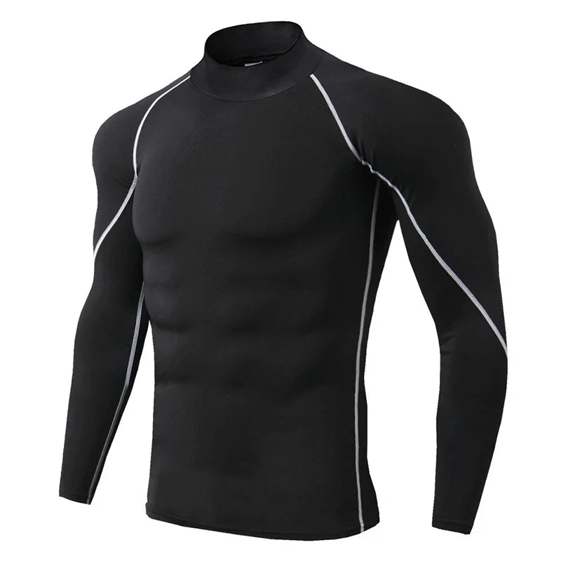 Winter Man Compression Shirt Cycling Clothing Warmth Shirt Warm Bottoming Shirt Men Compression T-Shirt Gym Sportswear 2024 New Zen fit plus