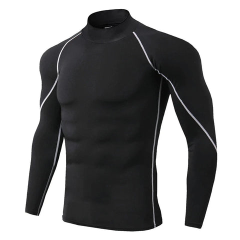 Winter Man Compression Shirt Cycling Clothing Warmth Shirt Warm Bottoming Shirt Men Compression T-Shirt Gym Sportswear 2024 New Zen fit plus