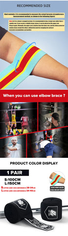 1PC PSIII 150cm Premium Elbow Pads Wrap Strap Bandage Brace Support Gym Fitness Sport Protecter for Weightlifting Bench Press - Zen Fit Plus