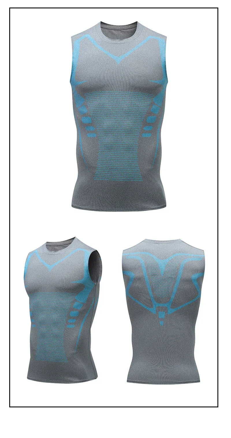 Compression Tank Top Men Gym Shirt Sleeveless Quick Dry Printing Sportswear Male Fitness Bodybuilding Vest Workout Muscle Top - Zen Fit Plus