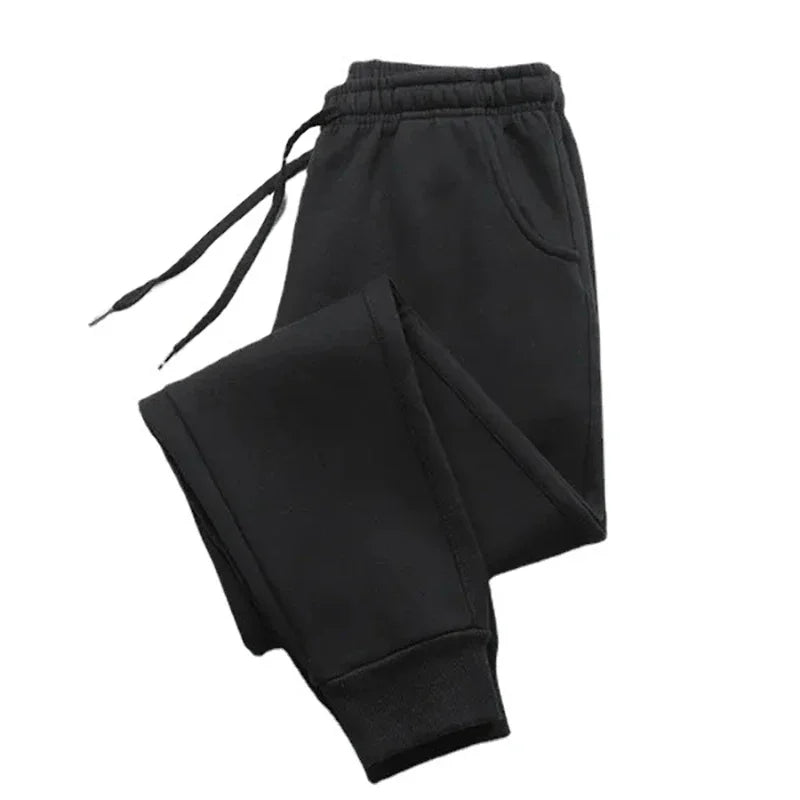 Mens Casual Pants Autumn Winter Fleece Sweatpants Men Running Jogger Sports Gym Trousers Fashion Solid Color Workout Long Pants Zen fit plus