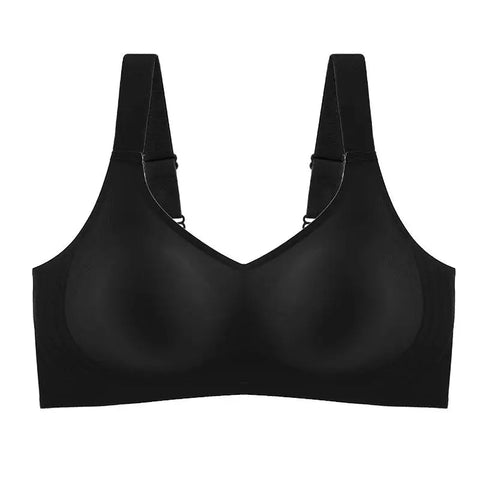 Beautiful Back Large Size Soft Support Push-up Bra For Women, Seamless One-piece, Wire-free, Adjustable Sports Thin Bra Zen Fit Plus