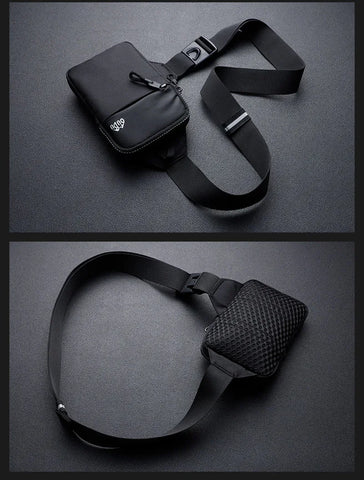Fashion Nylon Shoulder Crossbody Bags for Man Women Mini Cloth Sling Sport Cross Phone Backpack Travel Male Square Bag Chest Bag - Zen Fit Plus