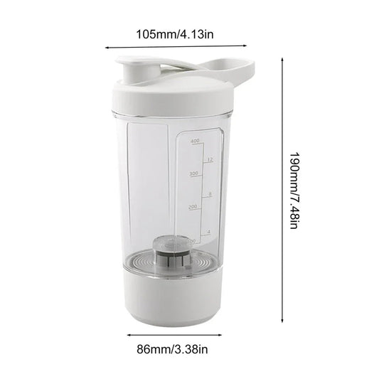 Electric Protein Shaker Bottles Rechargeable Mixer Cup Shakes Meal Replacements BPA-Free Tritan 13.5oz Automatic Mixer Bottle Zen fit plus