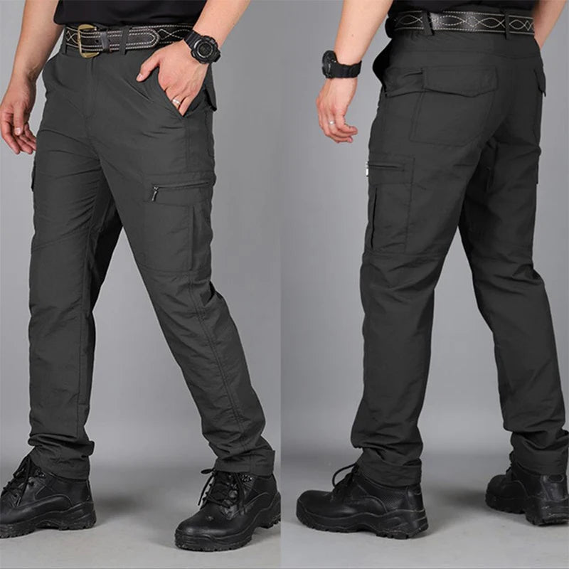Men's Summer Tactical Cargo Pants Lightweight Casual Waterproof Trousers Casual Pants Wear-resisting Multi-pocket Outdoor Hiking Zen fit plus