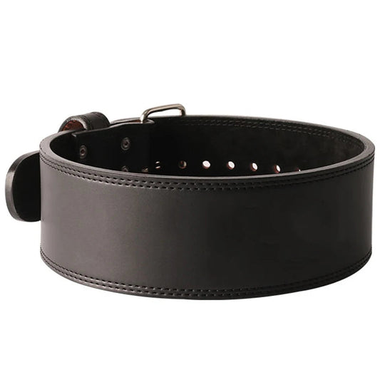 Black Leather Powerlifting Belt Cowhide Weightlifting Belt Gym Squat&Deadlift Adjustable Waist Support Strength Training Brace Zen fit plus