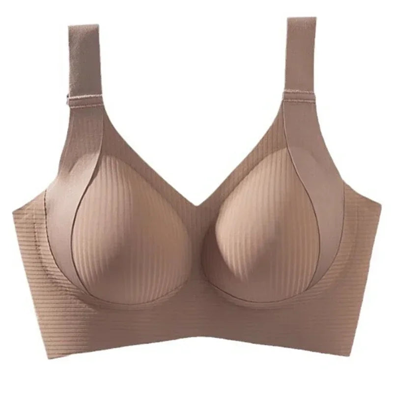 Women's Seamless Underwear, Thin Style, Large Breasts, Small Breasts, No Wires, Pull-up And Anti-sagging Large Size Bra Zen Fit Plus