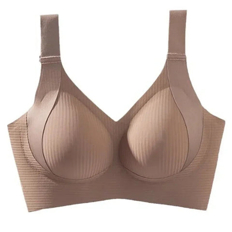Women's Seamless Underwear, Thin Style, Large Breasts, Small Breasts, No Wires, Pull-up And Anti-sagging Large Size Bra Zen Fit Plus