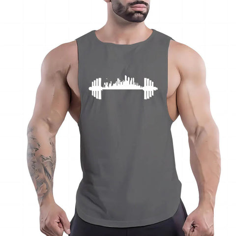 Four Seasons Vest Sport Sleeveless Shirt Quick Dry Breathable Tank Top Men Clothing Fashion Leisure Gym Outdoor Basketball Print Zen fit plus