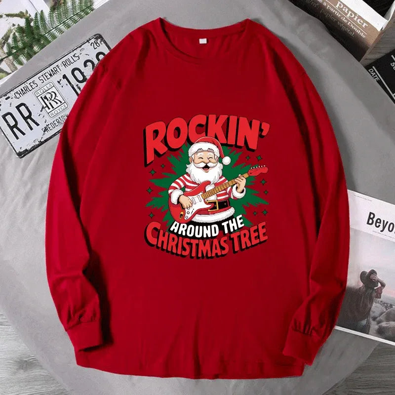 Men's Christmas Sweatshirts Plus Size 1XL-7XL Xmas Funny Hoodie Tops Adult Autumn Pullover Shirts Male Clothing 110-190KG - Zen Fit Plus