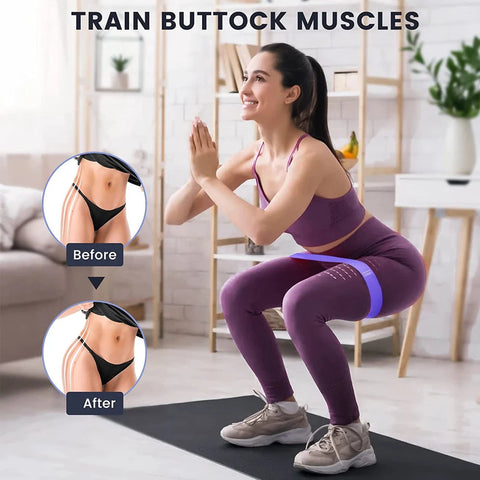 BraceTop 5Pcs/Set Resistance Loop Exercise Bands, Fitness Elastic Band Resistance Band Gym Yoga Pull Tpe Hip Training Supplies Zen fit plus