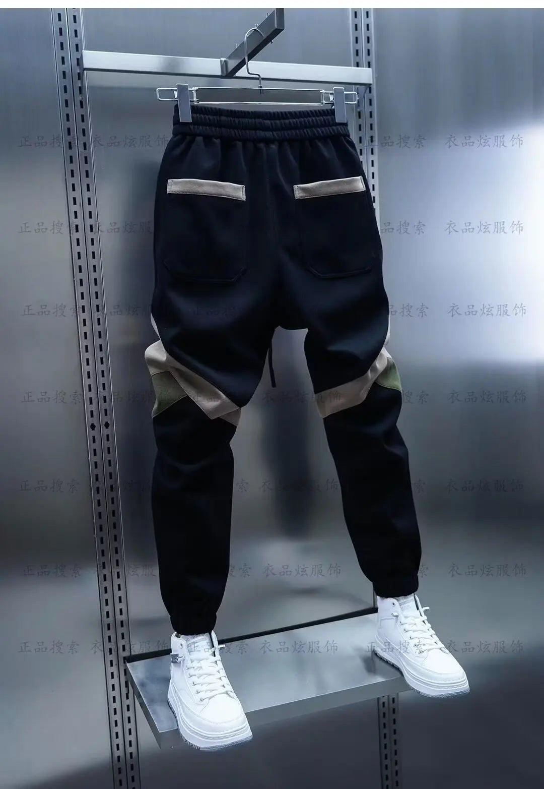 Patchwork Fashion Jogger Sweatpants 2024 Autumn New Outdoor Casual Trousers Cotton Harem Pants Elastic Waist Men's Clothing Zen fit plus