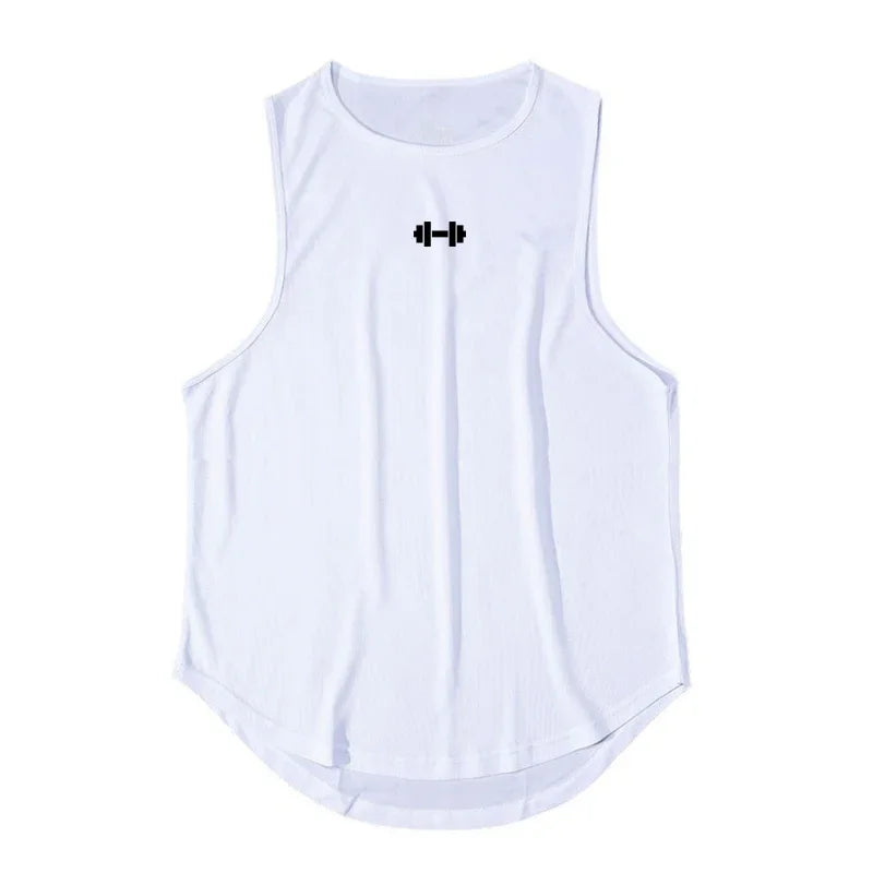 Summer Men's Running Vest Gym Tank Tops Fitness Clothing Quick-drying Loose Bodybuilding Sleeveless Shirt Basketball Singlets Zen fit plus