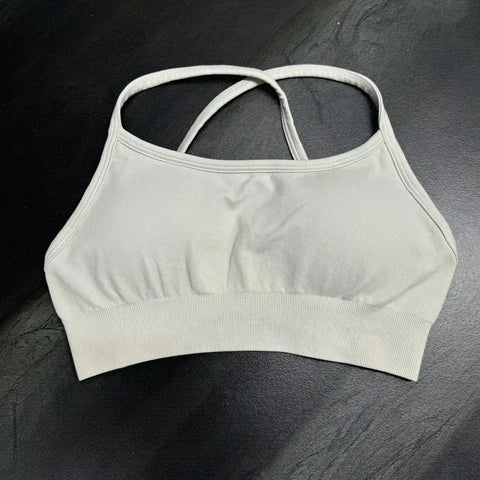 Dynamic Backless Sports Bra Women Seamless Yoga Top Bra Medium Support Padded Gym Crop Top Stretchy Fitness Sports Top Zen fit plus