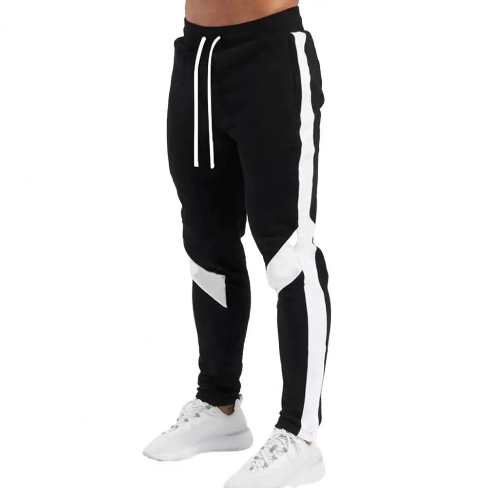 New Men's Autumn and Winter Casual Color Matching Trousers Korean Style Clothes Fashionable Sports and Fitness Pants Hiking Gym Zen fit plus