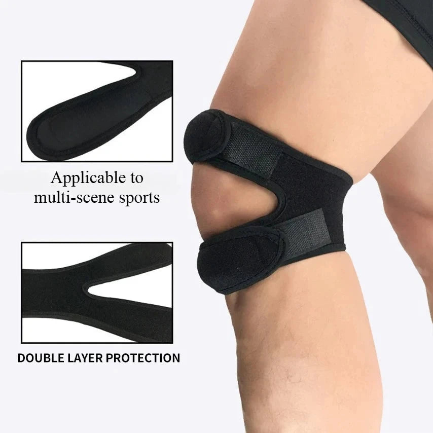 1PC Pressurized Knee Wrap Sleeve Support Bandage Pad Elastic Braces Knee Hole Kneepad Safety Basketball Tennis Cycling Knee Pads Zen Fit Plus