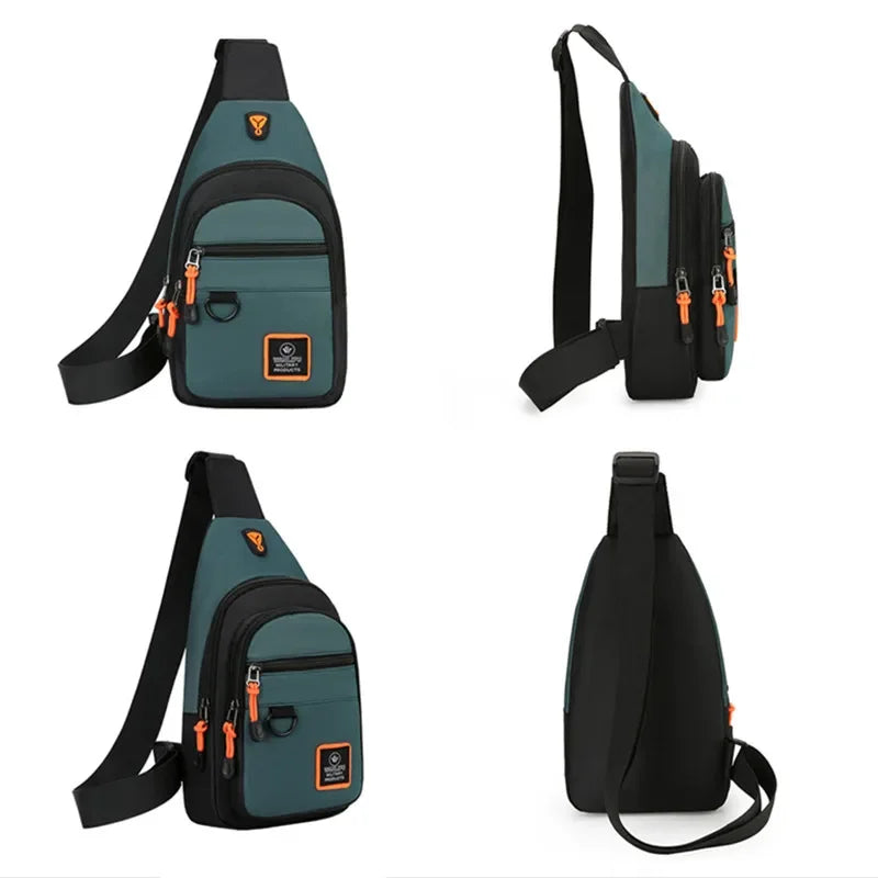 Chest Bags Men's One Shoulder Crossbody Bag Large Capacity Outdoor Sports Leisure Fashion Small Shoulder Bag Backpack Men's Zen fit plus