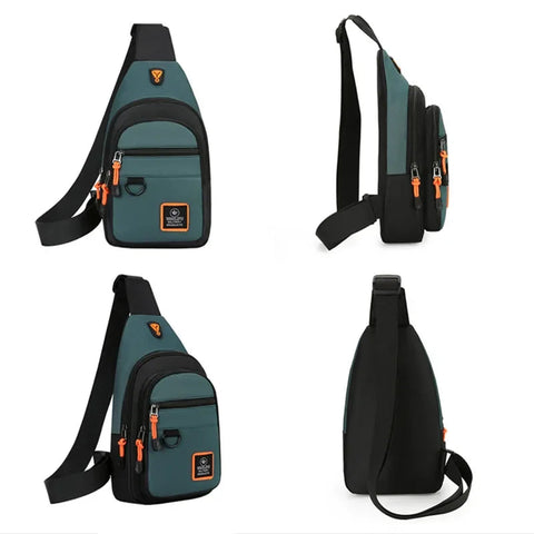 Chest Bags Men's One Shoulder Crossbody Bag Large Capacity Outdoor Sports Leisure Fashion Small Shoulder Bag Backpack Men's Zen fit plus