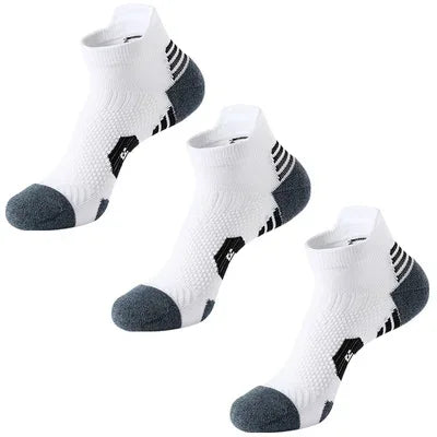 3Pair Professional Fitness Sports Socks Towel Bottom Non-Slip Running Socks Men Women Short Quick-Drying Basketball Training Sox - Zen Fit Plus