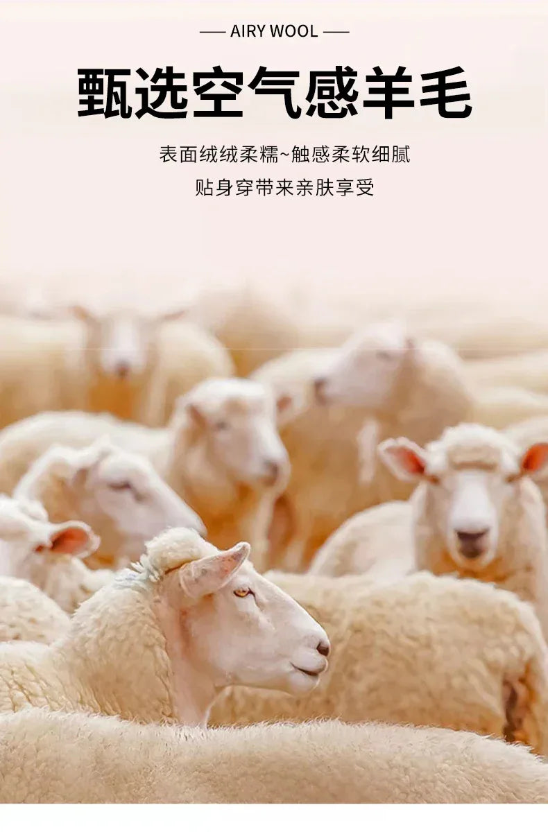 New Fashion Men's 100% Wool Pullover Half-high Collar Sweater Autumn Winter Warm Solid Color Knit Sweater Business Casual Top - Zen Fit Plus