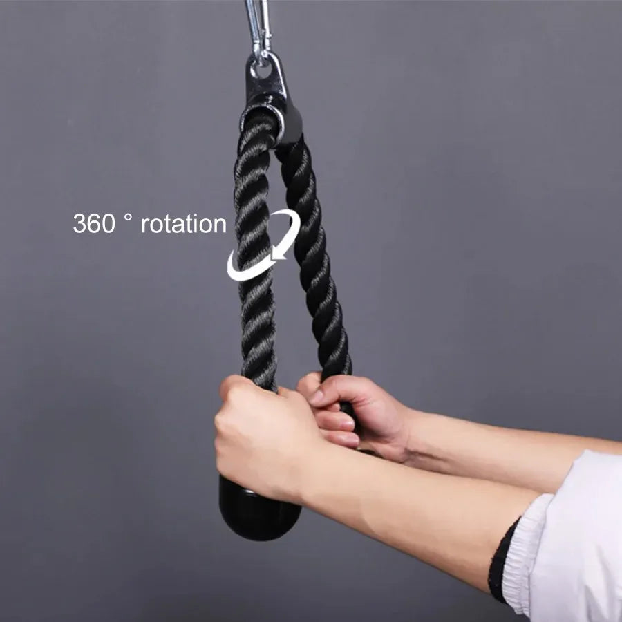 Triceps Lowering Rope Face Pull Handles Push Pull Down Cord For Biceps Back Shoulder Triceps Fitness Tension Rope Gym Accessory - Zen Fit Plus