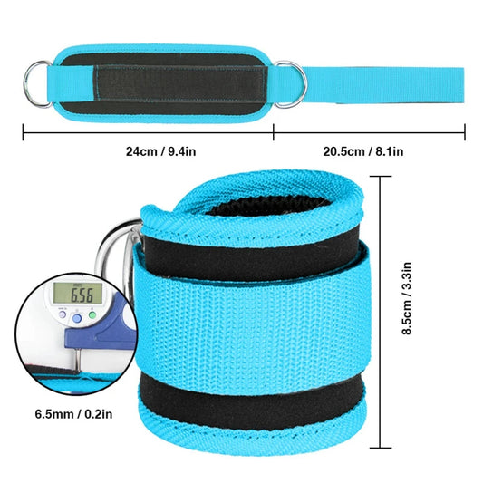 Cable Ankle Straps Double D-Ring Ankle Cuffs  Gym Workouts Glutes Legs Strength Training Brace Support Sport Safety Abductors Ab Zen fit plus