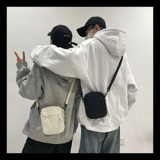 Black White Khaki Crossbody Bags High Quality Oxford Cloth Minimalists Tote Bag Long Shoulder Strap Travel Storage Men Women Zen fit plus