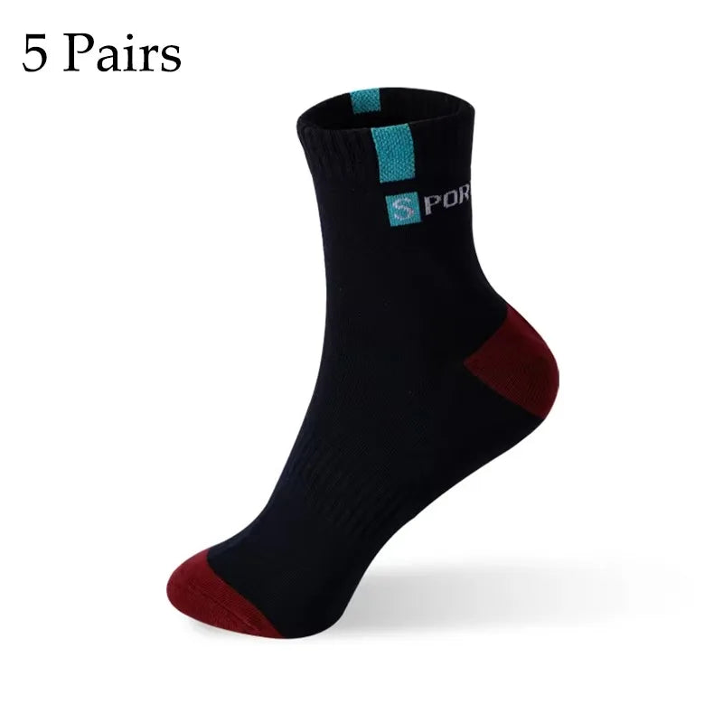 5 /10Pairs Men Bamboo Fiber Autumn Winter Men Socks Breathable Cotton Sports Sock Breathable Deodorant Business Socks Size 37-43 Zen fit plus
