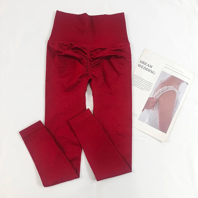 Seamless Sport Yoga High Waist Pants Leggings Sport See Through Yoga Gym Running Quick Dry Pants Scrunch Butt Pants Zen fit plus