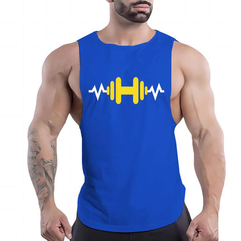 Four Seasons Vest Sport Sleeveless Shirt Quick Dry Breathable Tank Top Men Clothing Fashion Leisure Gym Outdoor Basketball Print Zen fit plus