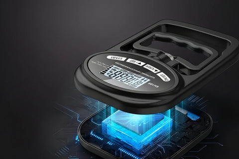 Electronic Hand Grip Strength Trainer – Digital 264lb Hand Exerciser for Strength Training, Rehabilitation & Fitness Performance