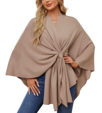 Soft Elegant Shawl Poncho for Cozy Chic Layers